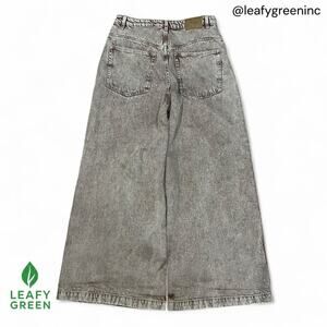 Twill Baggy Wide Leg Brown Jeans us sz 32x30 Washed 13oz Loose Fit Japa 15in leg